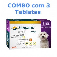 Simparic 10mg 2,6Kg a 5Kg Combo 3 tabletes