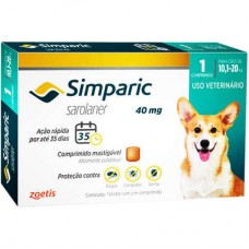 Simparic 40mg 10,1Kg a 20Kg